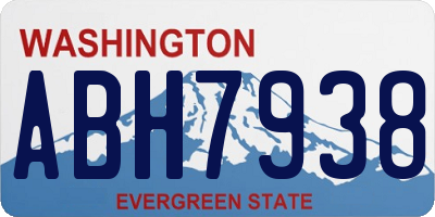 WA license plate ABH7938