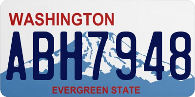 WA license plate ABH7948