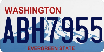 WA license plate ABH7955