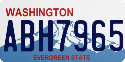 WA license plate ABH7965