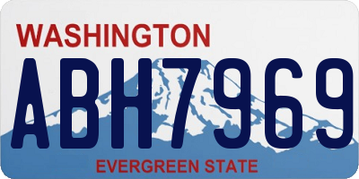 WA license plate ABH7969