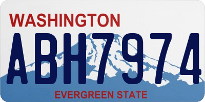 WA license plate ABH7974