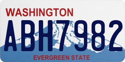 WA license plate ABH7982