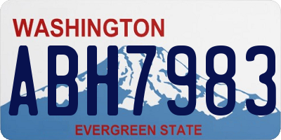 WA license plate ABH7983