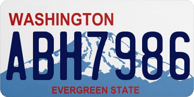 WA license plate ABH7986