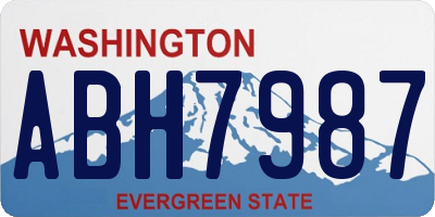 WA license plate ABH7987
