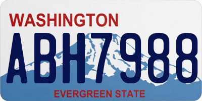 WA license plate ABH7988