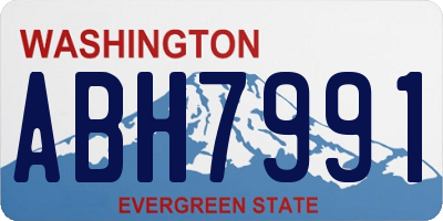 WA license plate ABH7991