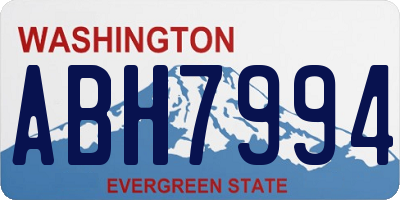 WA license plate ABH7994