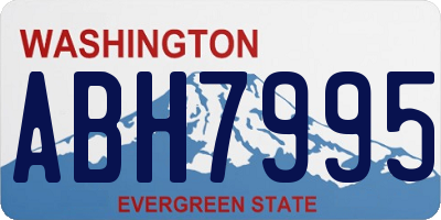 WA license plate ABH7995