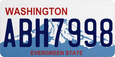 WA license plate ABH7998