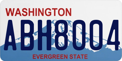 WA license plate ABH8004