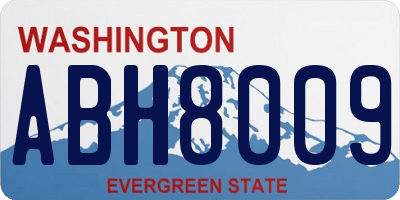 WA license plate ABH8009