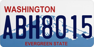 WA license plate ABH8015