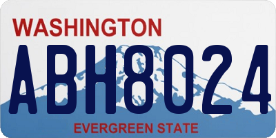 WA license plate ABH8024