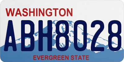 WA license plate ABH8028