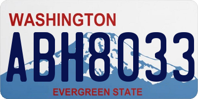 WA license plate ABH8033
