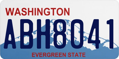 WA license plate ABH8041
