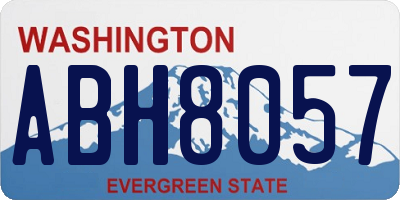 WA license plate ABH8057