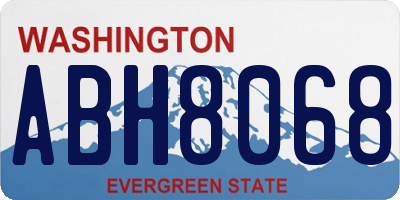WA license plate ABH8068
