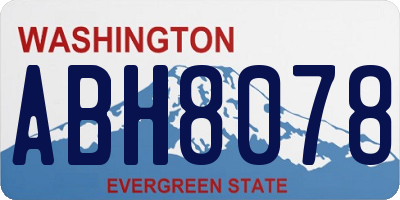 WA license plate ABH8078