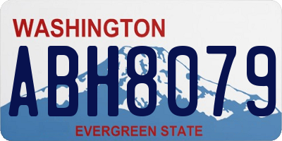 WA license plate ABH8079