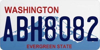 WA license plate ABH8082