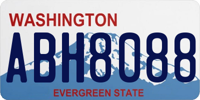 WA license plate ABH8088