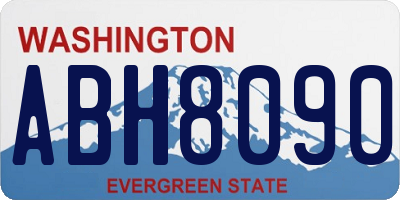 WA license plate ABH8090