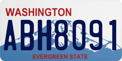 WA license plate ABH8091