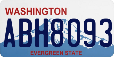 WA license plate ABH8093