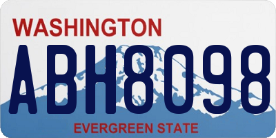 WA license plate ABH8098