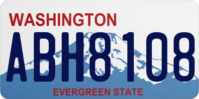 WA license plate ABH8108