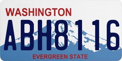 WA license plate ABH8116