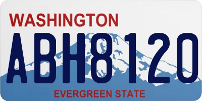 WA license plate ABH8120