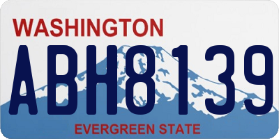WA license plate ABH8139
