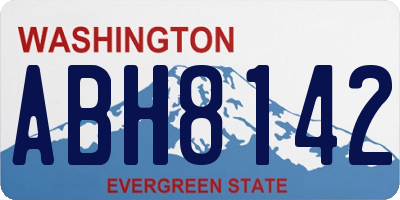 WA license plate ABH8142