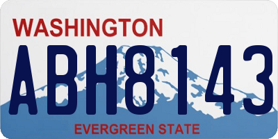 WA license plate ABH8143