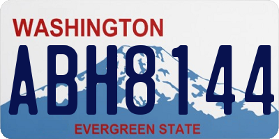 WA license plate ABH8144