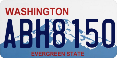 WA license plate ABH8150