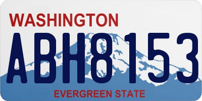 WA license plate ABH8153