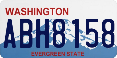 WA license plate ABH8158
