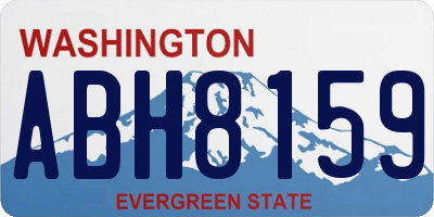 WA license plate ABH8159