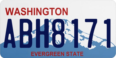 WA license plate ABH8171