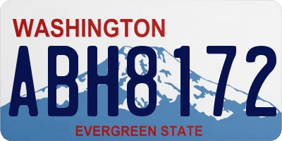 WA license plate ABH8172