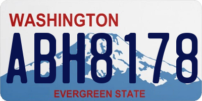 WA license plate ABH8178