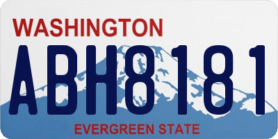 WA license plate ABH8181