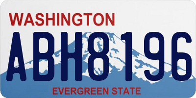WA license plate ABH8196