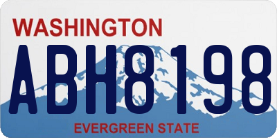 WA license plate ABH8198