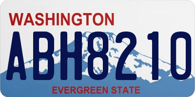 WA license plate ABH8210